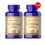 Puritan's Pride Vitamin C, 1000 Mg, 100 Capsules + 1 Pack for Free