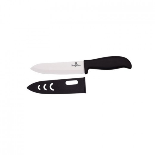 سكين الشيف السيراميك مع واقي الشفرة - أسود-فضي 27.5 سم من بيرلينجر هاوس