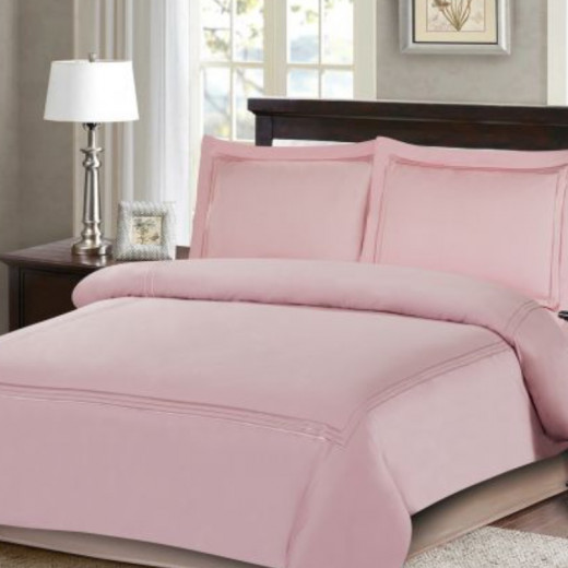 ARMN Nature soft King size Duvet Cover Set - Pink 4-Piece
