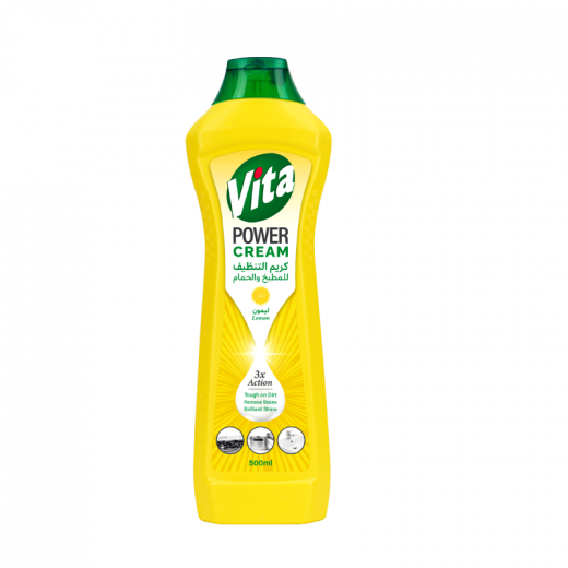 Vita Cleaning Cream for Kitchen and Bathroom, Lemon 500ml