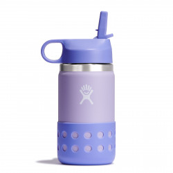 Hydro Flask Kids Wide Mouth Straw Lid And Boot  Wisteria 12 Oz