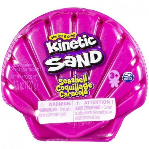 Spin Master - Kinetic Sand, Seashell Container Pink 4.5 Oz