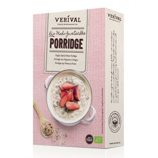 Vrv org poppy seed & plum porridge 450g