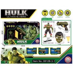 Hulk soft gun green version set character joints with lights, mask included