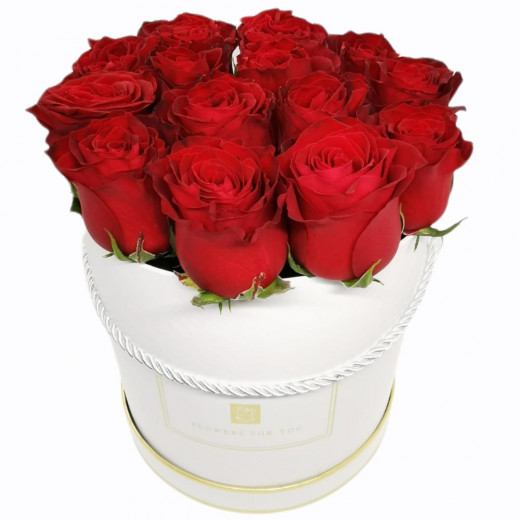 Classic Rose Flower, White Box, Large Size