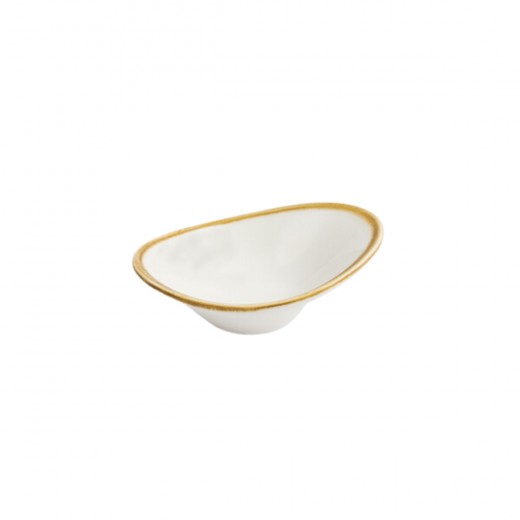 Porceletta Ivory Mocha Porcelain Oval Deep Dish 10 cm