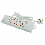 Geepas 3 way extension socket with 2 usb port