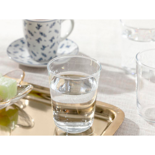 طقم زجاج هيرا 6 يقدم مع ماء القهوة زجاج 12,9x12,5x2,3 سم شفاف