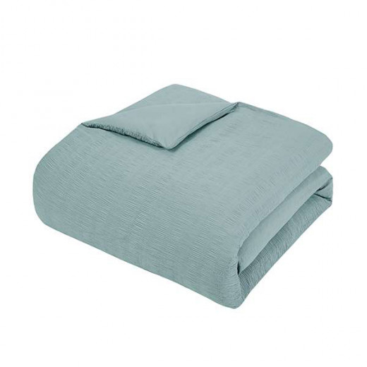Nova Home "Simply" Crinkled Comforter Set, Petrol Color, Size King, 4 Pieses