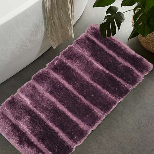 Nova Home Line Pearl Bath Mat,100% Cotton, Purple, 65*115 Cm