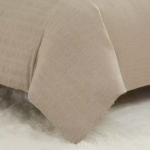 Nova Home Crinkled Comforter Single /Twin Single, Beige Color ,3 Pieces