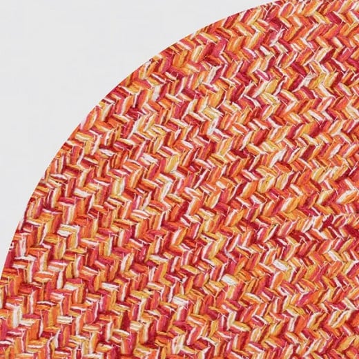Nova Home Nexa Hand Woven Rug 100% Cotton, Orange Color, 90cm