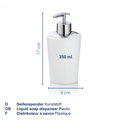 Kela Liquid Soap Dispenser, Marta Design, Polar Blue Color, 350 ml