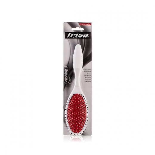 Trisa Brushing Large Red Rubber Design Hair Comb