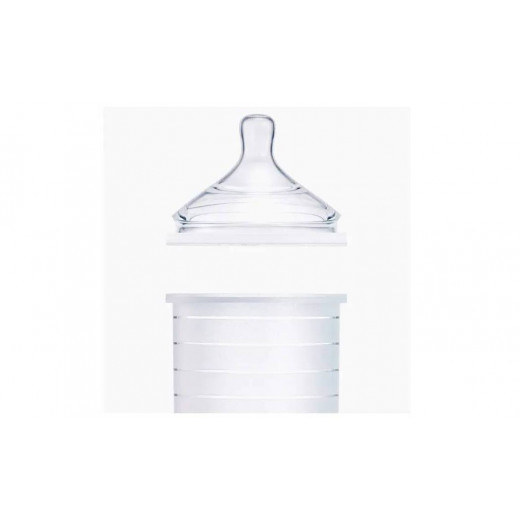 حلمة زجاجة بون نورش من السيليكون قابلة لإعادة الاستخدام، 118 مل (أبيض)