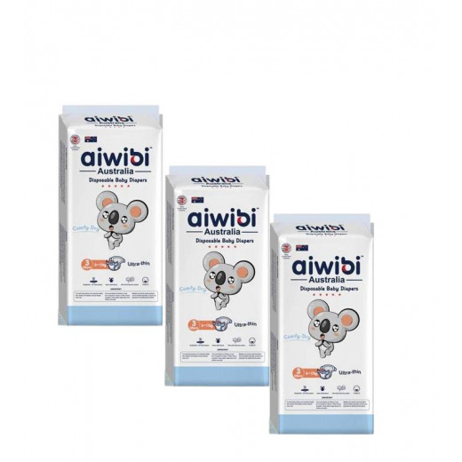 Aiwibi baby diapers 3 (M) 48 pcs, 3 Packs