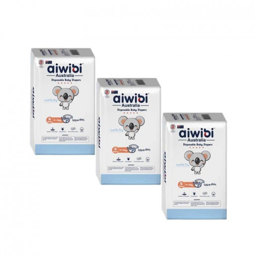 Aiwibi baby diapers 4 (L) 44 pcs, 3 Packs