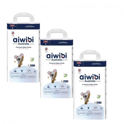 Aiwibi baby pants 4 (L) 44 pcs, 3 Packs