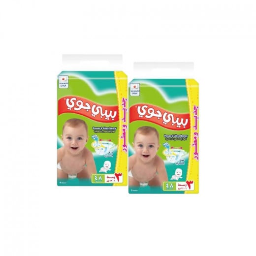 Baby Joy Diapers Medium Size 3, 6-12 kg, 48 Piece, 2 Packs