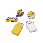 Crocs Jibbitz Symbol Shoe Charms for Crocs Nba Los Angeles Lakers 5 Pack
