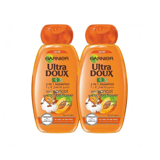 Garnier Ultra Doux Kids with Apricot & Cotton Flower Shampoo, 400 ml, 2 Packs