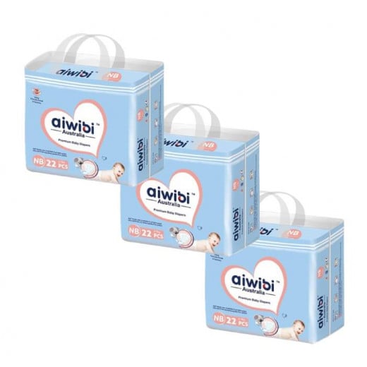 Aiwibi baby diapers 1 (NB) 22 pcs, 3 Packs
