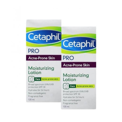 Cetaphil PRO Acne-Prone Skin Moisturizing Lotion 120 ml, 2 Packs