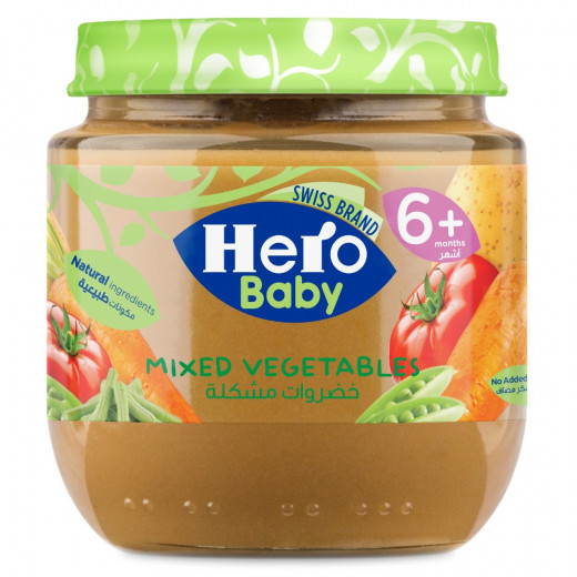 Hero Baby Vegetables Puree Mixed Vegetables, 125g, 6 Packs