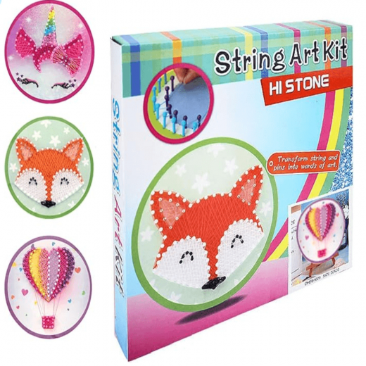 K Toys | DIY String Art Craft Kit for Kids Everything Included for 3 Fun Arts & Crafts Projects