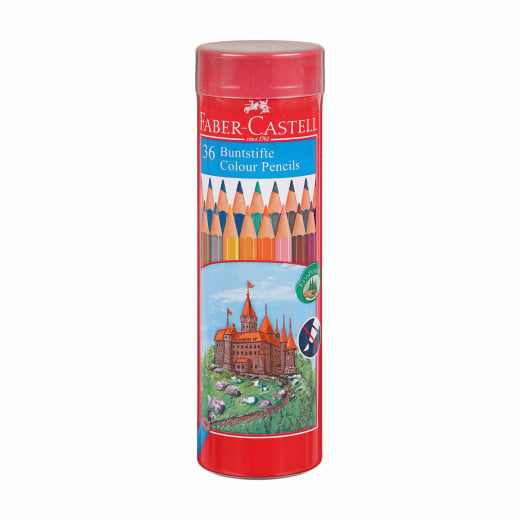 فابر كاستل - أقلام ملونة كلاسيكية مع مبراة - 36 لون