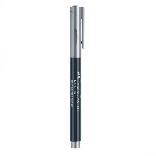 Faber-Castell Metallics Silver Pen, 1.5mm Bullet Nib