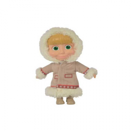 دمية ماشا مع ملابس الشتاء - 3 أشكال - 1 قطعة من سيمبا