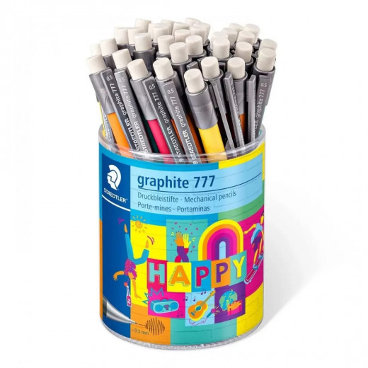 ستيدلر - قلم رصاص جرافيت 777 - قلم رصاص ميكانيكي 0.5 - أصفر