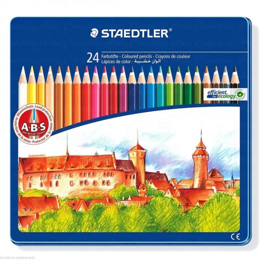 Staedtler - Noris Club Coloring Pencils in Metal Case - Set of 24
