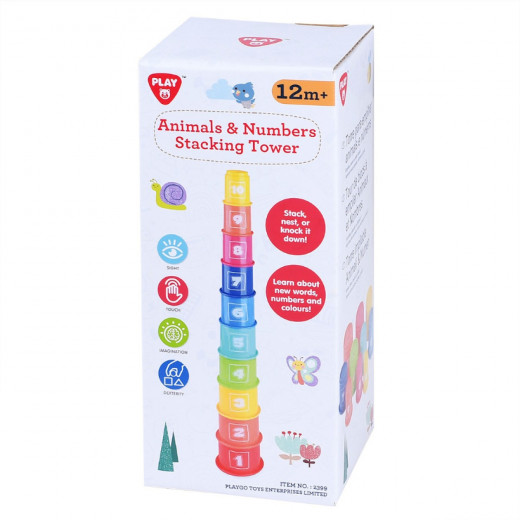 Playgo Animals & Numbers Stacking Tower