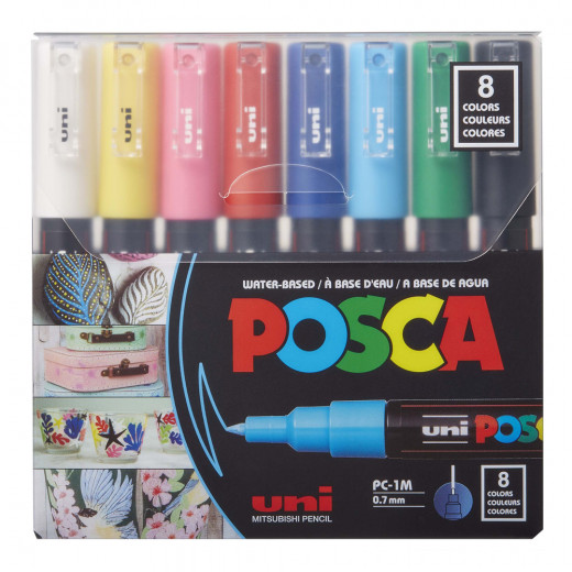 Uni-Ball | Uni Posca Paint Marker Pen Extra Fine PC-1M | 8 Colors