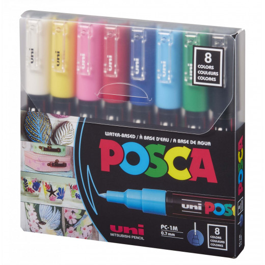 Uni-Ball | Uni Posca Paint Marker Pen Extra Fine PC-1M | 8 Colors