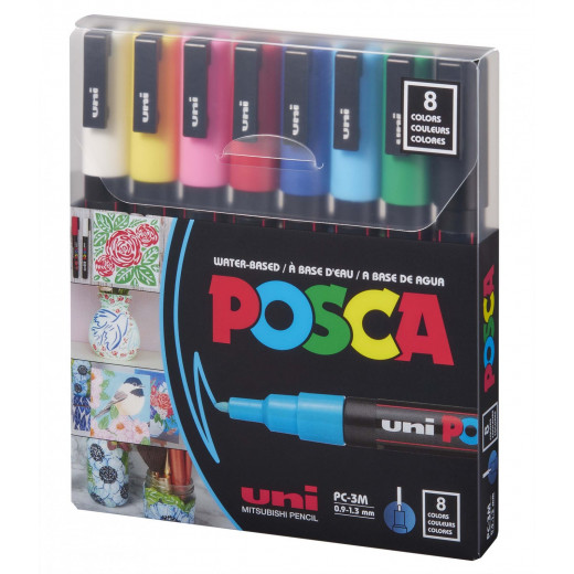 يوني بول - يوني بوسكا مجموعة أقلام تلوين - 8 ألوان