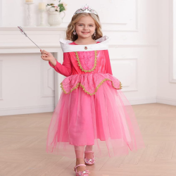كاي كوستيومز - فستان تنكري لحفلات الأميرة للفتيات - وردي