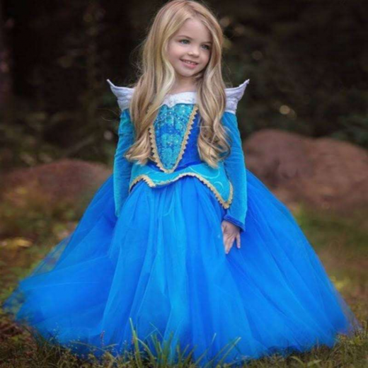 فستان تنكري لحفلات الأميرة للفتيات - أزرق من كاي كوستيومز
