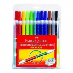 Faber Castell Color Markers Bicolor Pens|, 24 Colors