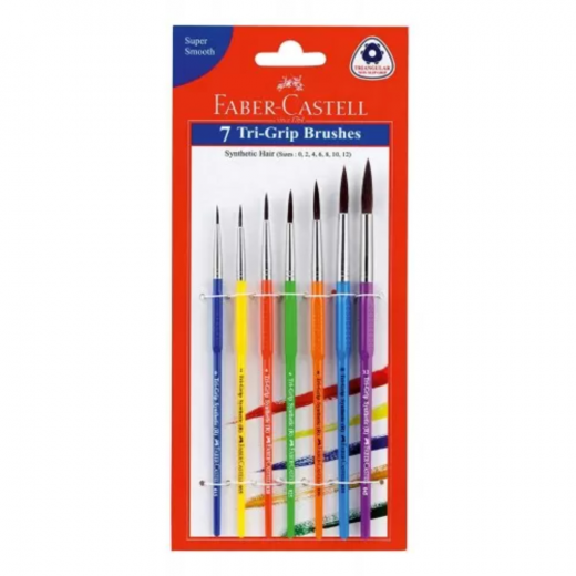 Faber Castell | Grip Paint Brushes Round | Set Of 7