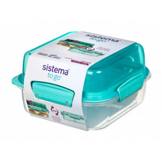 Sistema - To Go Rectangle Lunch Stack Box 1.24L - Turquoise