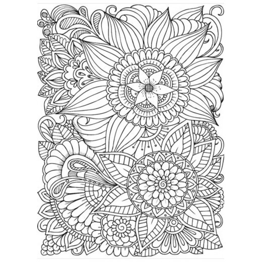 Dreamland flowers coloring book for adults