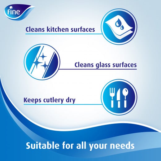 Fine kitchen mega towel highly absorbent and sterilized paper 2 ply 400 gram