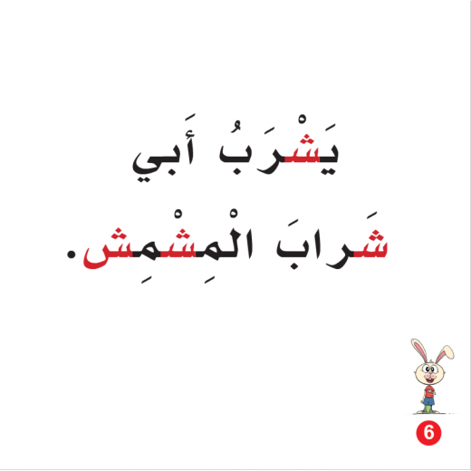 كتاب شارب ارنوب الابجدية العربية, حرف الشين