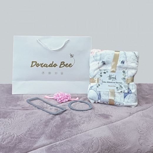 Dorado Bee Baby Milestone Blanket The Cute Elephant Design For Baby Girl