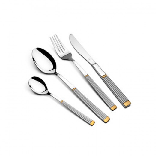 Arshia Cutlery Sets Gold and Silver 86pcs