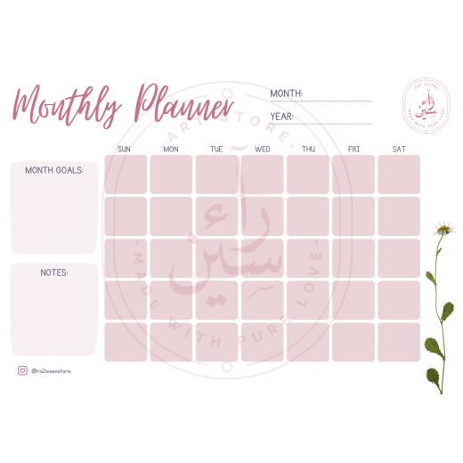 Bundle of Magnetic Monthly, weekly planner and to do list