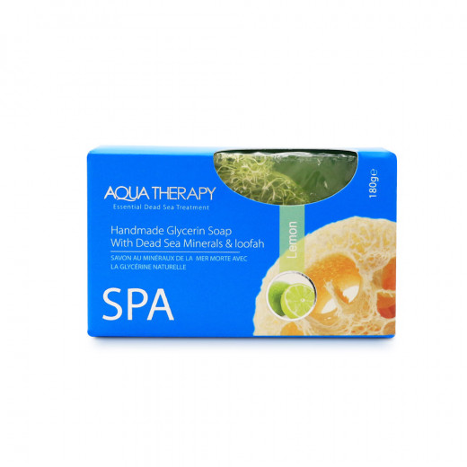Aqua Therapy Hand Made Glycerine Soap ( Lemon), 180g [With Loofah]